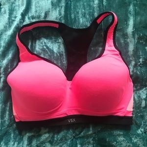 Victoria’s Secret pink and black sports bra